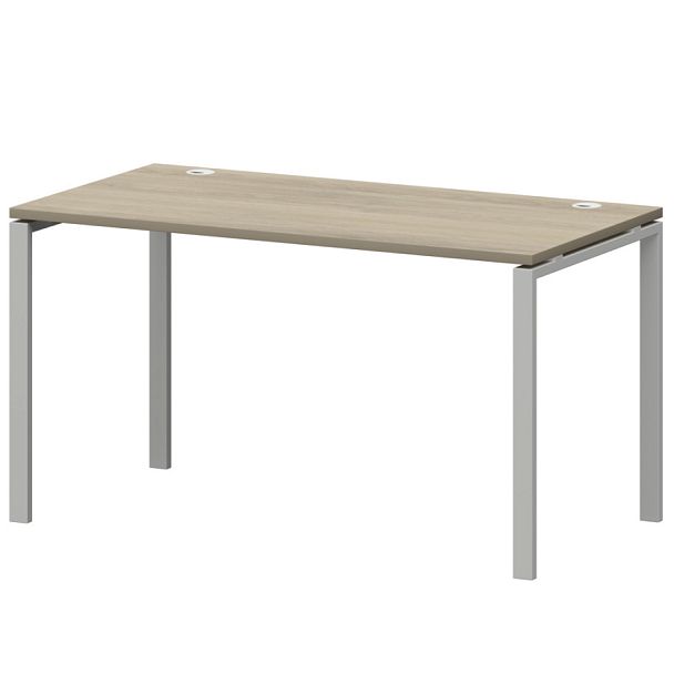 Стол на металлокаркасе СМС25-П-18К.73.Пр25 Кронберг/Белый 1800x730x750 Смарт - Вид 1