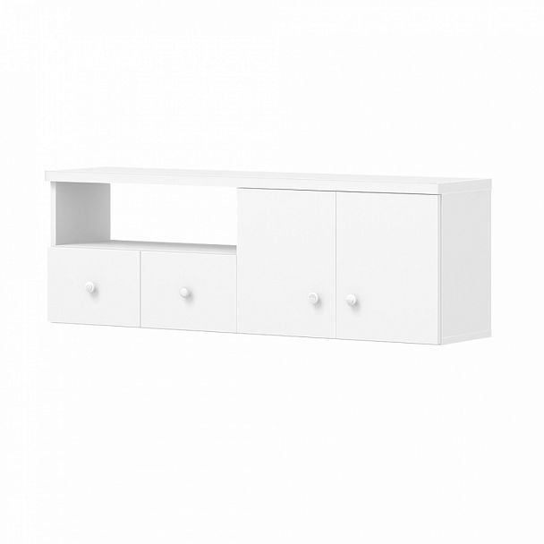 Шкаф настенный для фурнитуры "Армейская мебель"  ПК-АРМ-ШНС37Х109ФРН/35-В1-1068 белый шагрень - Вид 1