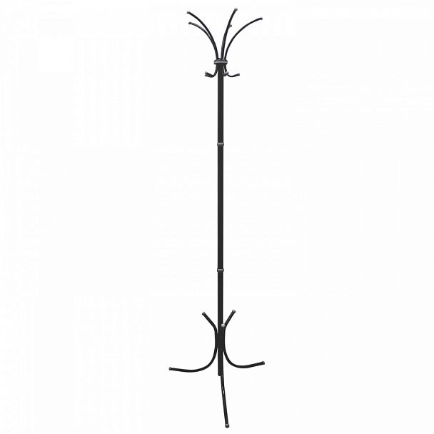 Вешалка-стойка "Нова-3", 1,84 м, основание 46х52 см, 5 крючков, металл, черная - Вид 1