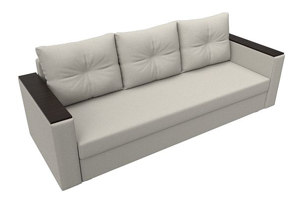 Диван прямой Атланта Лайт без стола Рогожка бежевый - Вид 5