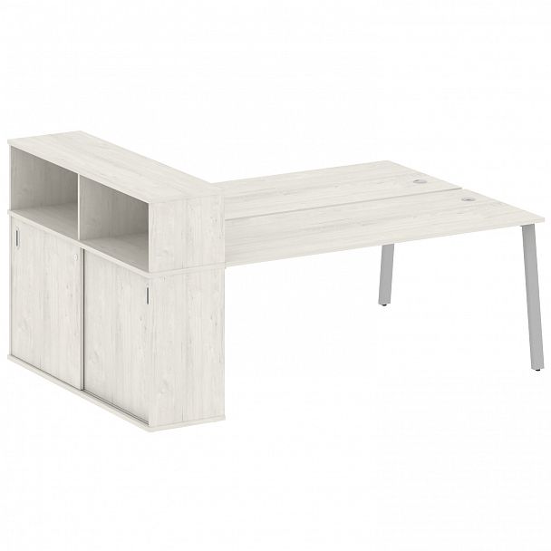 Рабочая станция "Metal System" БА.РС-СШК-2.5 дуб наварра/серый - Вид 1