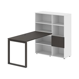 Стол-стеллаж EQRST 1113 Мокко/Мокко/Белый 1790х1120х1355 EDIS - Фото предпросмотра