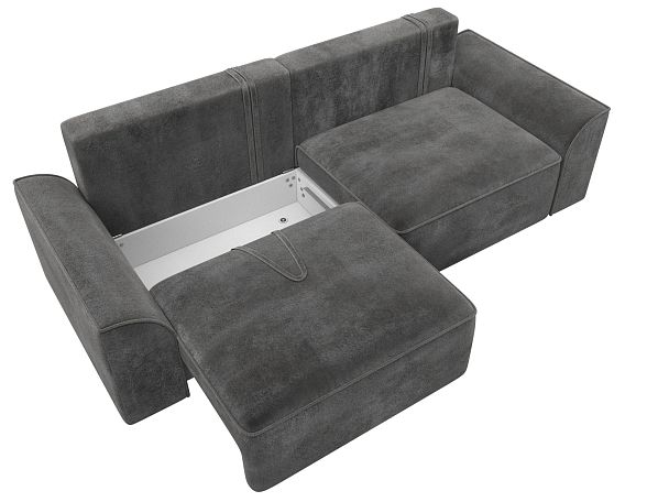 Диван прямой Лига-048 НПБ Велюр серый - Вид 7