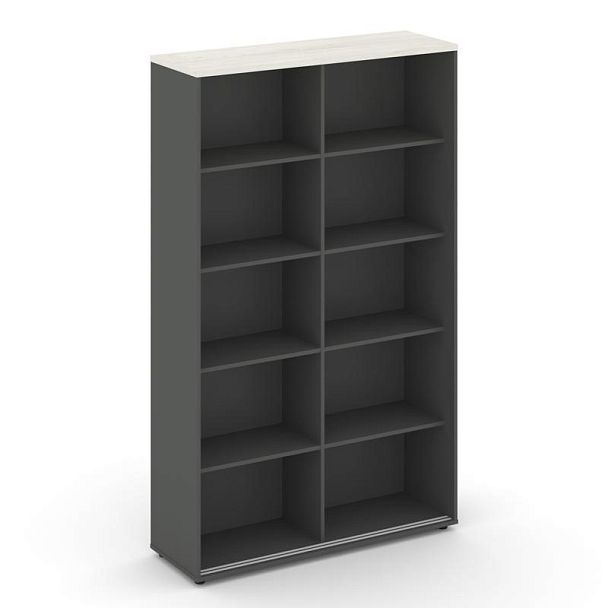 Стайл Проджект Шкаф-купе с полками SN.SHK-001 Антрацит/Дуб Наварра/Черный Ручки 1200*400*1982 - Вид 2