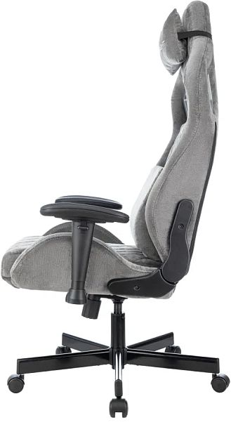 Кресло игровое Knight Outrider серый Light-19 с подголов. крестов. металл - Вид 2
