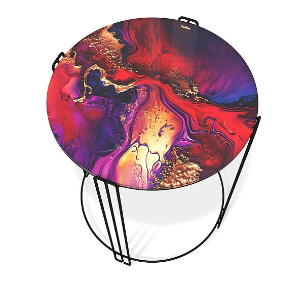 Столик журнальный Sheffilton SHT-CT53 амарантовый/черный муар - Вид 3