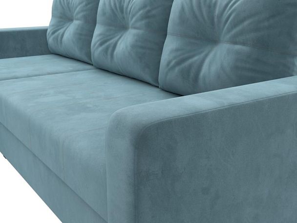 Диван угловой Ливерпуль Лайт левый угол Велюр бирюзовый - Вид 4