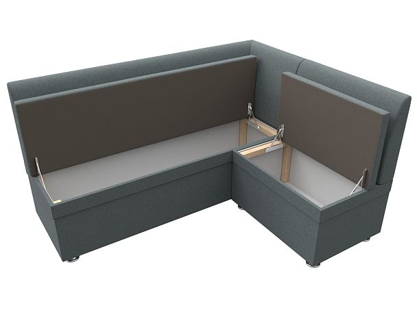 Диван кухонный угловой Уют правый угол Рогожка серый - Вид 7