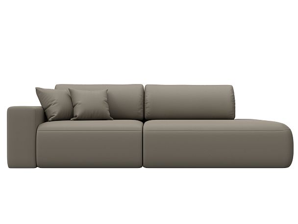 Диван прямой Лига-036 НПБ Модерн подлокотник слева Экокожа бежевый - Вид 2