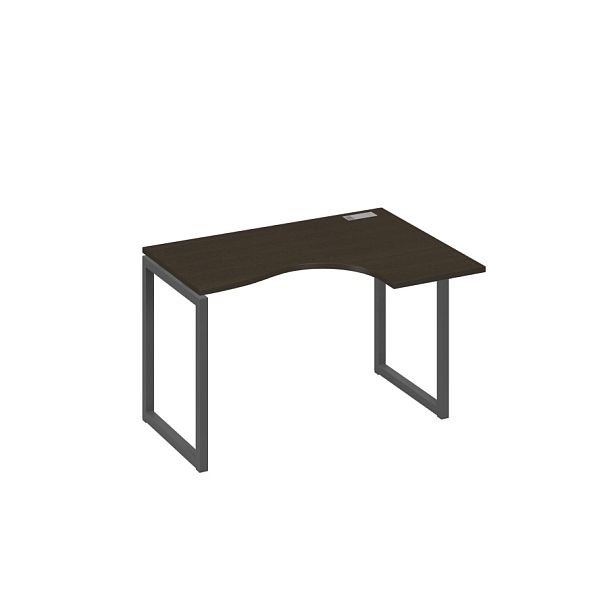 Стол 120 эргономичный правый Классика каркас QUATTRO A4 А4 Б4 032 БП венге / металлокаркас антрацит - Вид 1