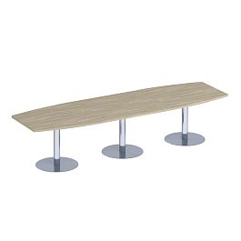 Стол для переговоров на опорах-колоннах Патриот ПТ 144 дуб скандинавский - Фото предпросмотра