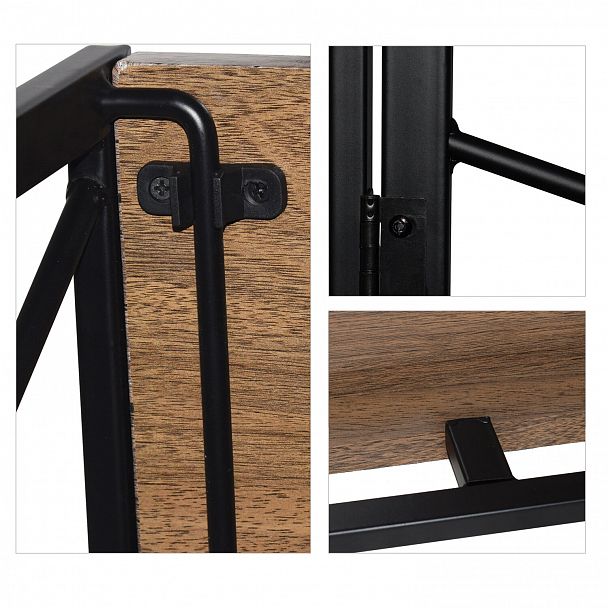 Стол на металлокаркасе BRABIX "LOFT CD-002", 1000х500х750 мм, складной, цвет морёный дуб, 641212 - Вид 10