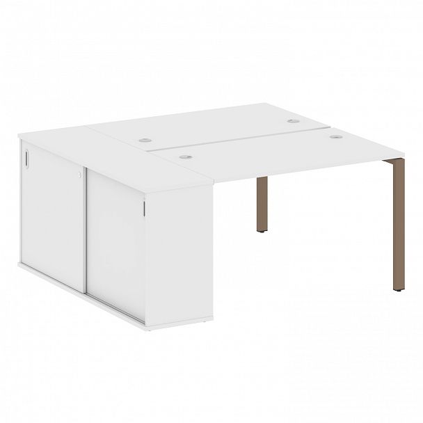 Рабочая станция "Metal System" БП.РС-СШК-1.2 белый/мокко - Вид 1