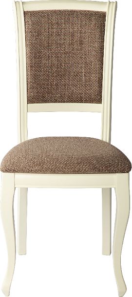 Комплект деревянных стульев с мягким сиденьем Арктос Слоновая кость/Коричневая рогожка, 3 шт. - Вид 2