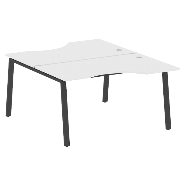 Metal System Р. ст. криволинейная на А-образном м/к БА.РАС-СА-2.2 Белый/Антрацит металл 1400*1835*750 - Вид 1