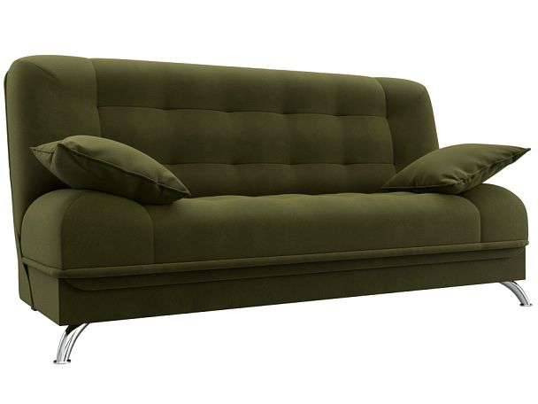 Диван Книжка Анна (полностью микровельвет зеленый) - Вид 1
