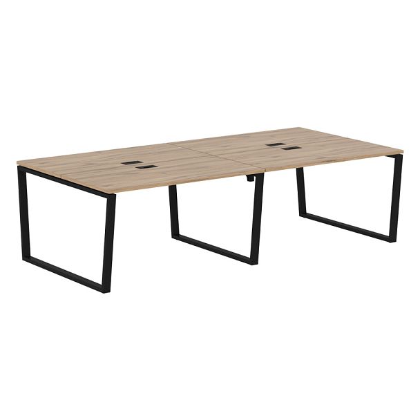 Стол 4-х местный EVWST 2713 Дуб Денвер светлый/Черный 2726х1346х750 EDIS - Вид 1