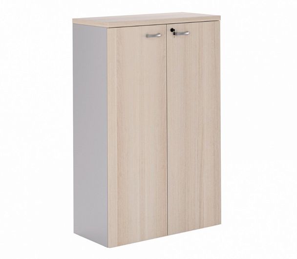 FLS322 Шкаф 140  с деревянными дверями 900х420х1411 "Flash" ТК-002926000239 дуб беленый - Вид 1