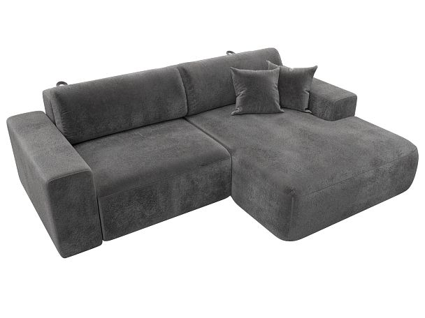 Диван угловой Лига-036 НПБ Классик правый угол Велюр серый - Вид 5