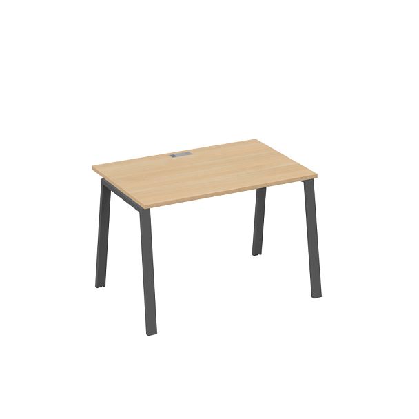 Стол письменный на металлокаркасе TRE A4 А4 Б3 023 БП натуральный дуб / металлокаркас антрацит - Вид 1