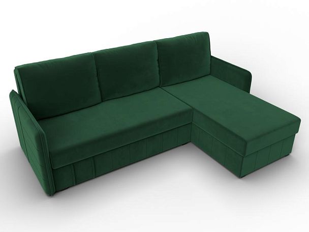 Диван угловой Слим угол универсальный Велюр зеленый - Вид 6