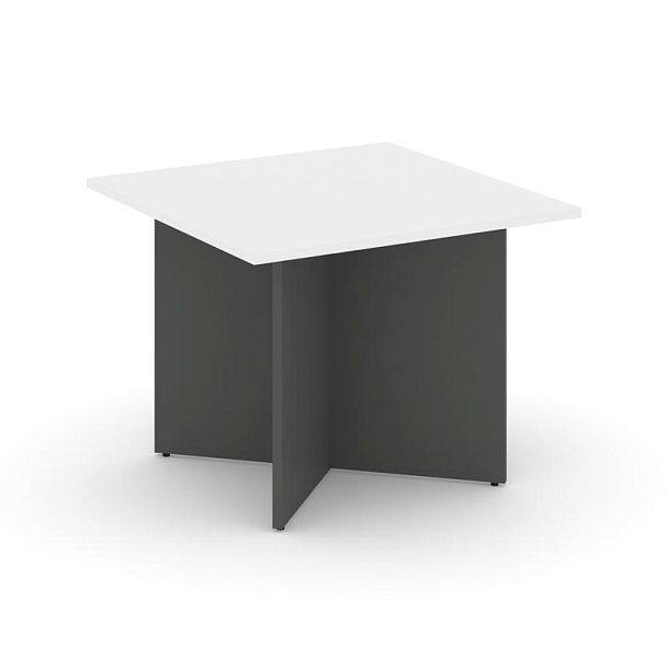 Стайл Проджект Стол переговорный квадрат. SN-D.SPRG-003 Белый/Антрацит NEW 980*980*750 - Вид 1