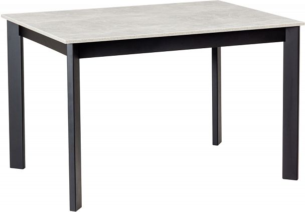 Стол деревянный кухонный раскладной Стил 120(170)*80 Бетон/Черный - Вид 1