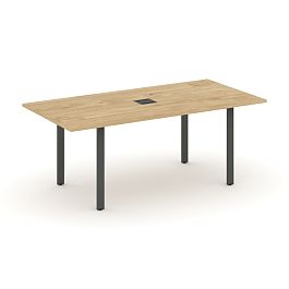 Style Project Direct Direct Стол переговорный SN-6P.SPRG-198 Тиквуд Светлый/Металл Антрацит 1980*980*750 - Фото предпросмотра