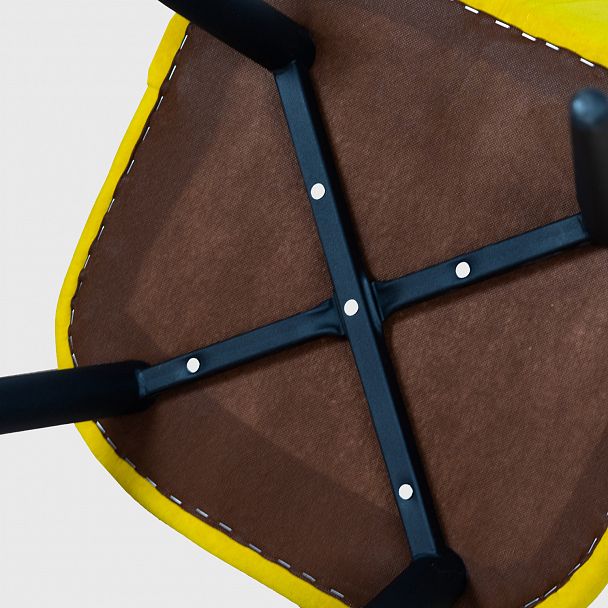 Стул Марк, велюр желтый, металлические ножки - Вид 8