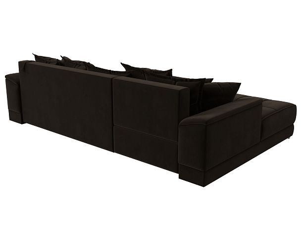 Угловой диван НордСтар левый угол Микровельвет коричневый - Вид 5