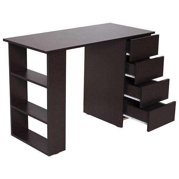 Стол письменный/компьютерный BRABIX "Scandi CD-016", 1100х500х750мм, 4 ящика, венге, 641893, ЦБ013707-3 - Вид 18