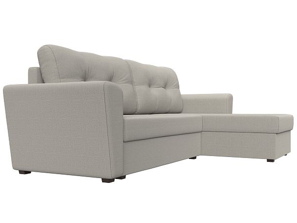 Диван угловой Амстердам Лайт правый угол Рогожка бежевый - Вид 4