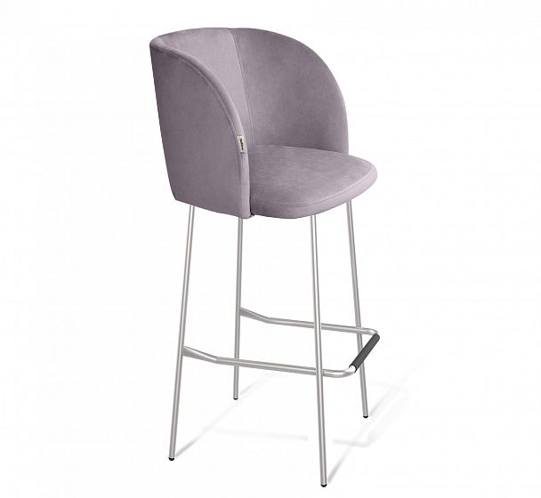 Стул барный Sheffilton SHT-ST33/S29 с подлокониками сиреневая орхидея/хром лак - Вид 1