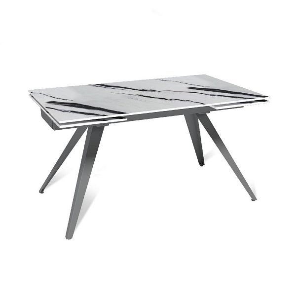 Стол раскладной Asti (140+40+40), керамика глянцевая Panda White - Вид 1