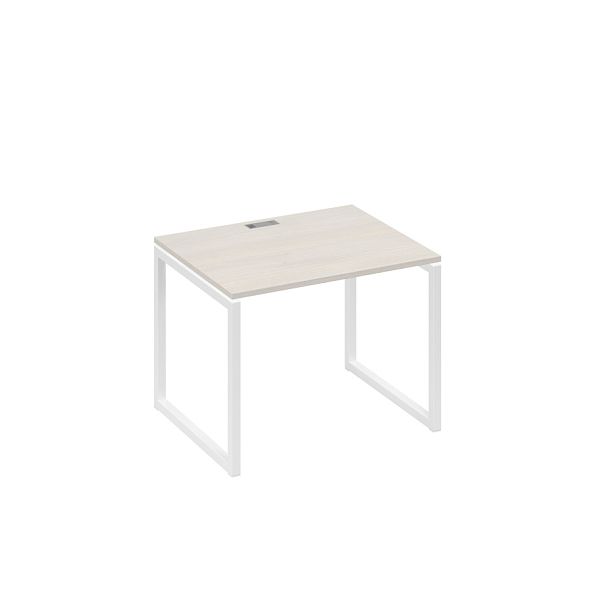 Стол письменный на металлокаркасе QUATTRO A4 А4 Б4 022 БП дуб / металлокаркас белый - Вид 1