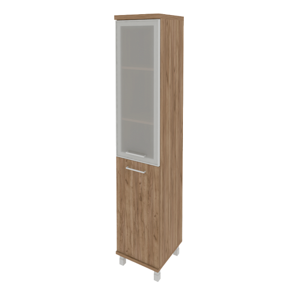 First Шкаф высокий узкий правый KSU-1.2 R (R) Дуб табак 401*432*2060 - Вид 1