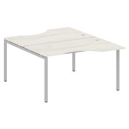 Metal System Quattro Р. ст. криволинейная на П-образном м/к 40БП.РАС-СА-2.2 Дуб наварра/Серый металл 1400*1835*750 - Фото предпросмотра