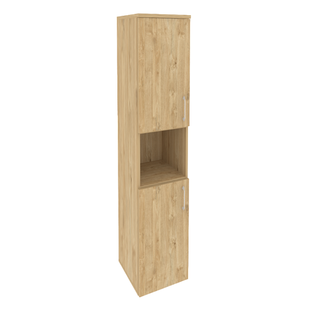 Onix Шкаф высокий узкий левый O.SU-1.5 (L) Тиквуд светлый 400*420*1977 - Вид 1