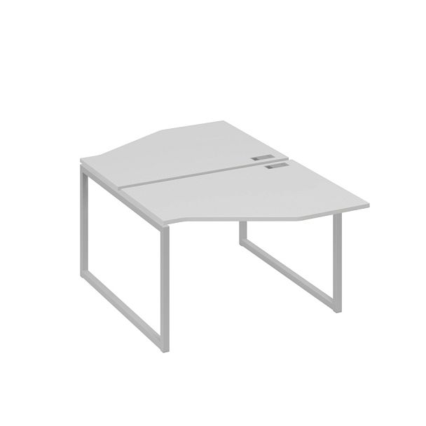 Станция каркас QUATTRO столы (2х120) эргономичные Техно A4 А4 Б4 186 БП серый / металлокаркас серый - Вид 1