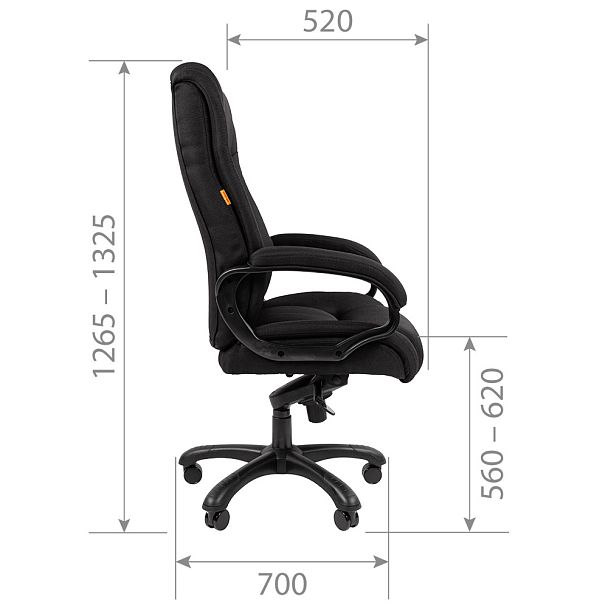 Кресло CHAIRMAN 410, ткань, черный - Вид 5