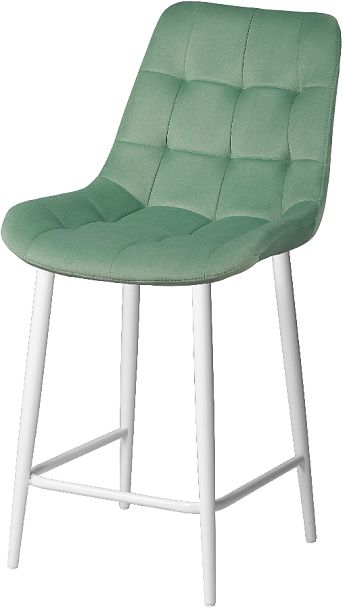 Полубарный поворотный стул Эйден, Confetti aquamarine/белый - Вид 2