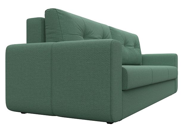 Диван прямой Лига-031 Рогожка зеленый - Вид 3