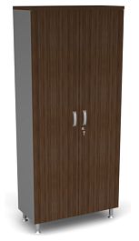 Шкаф широкий закрытый ДВП Берлин Орех Вармия/Серый ШЗ51-90 з/с ДВП - Фото предпросмотра