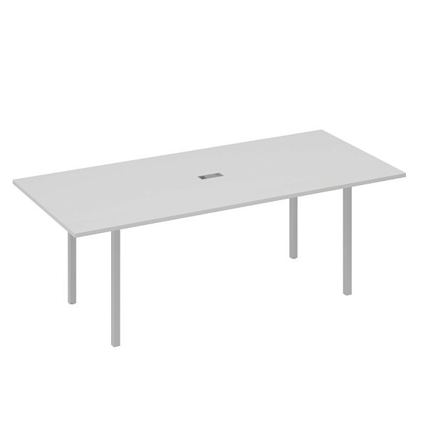 Стол переговорный 220 на металлокаркасе DUE A4 А4 Б2 124 БП серый / металлокаркас серый - Вид 1