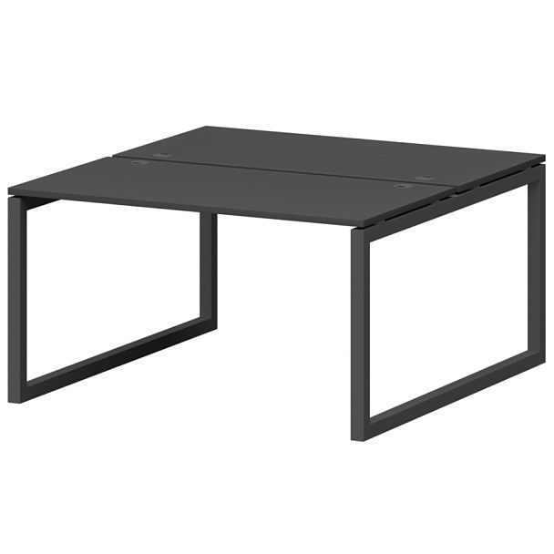 Бенч двойной на металлокаркасе СМС2-О-16К.149.Пр50 Графит/Антрацит 1600x1496x750 Смарт - Вид 1