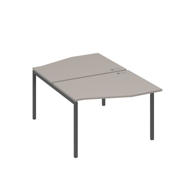 Рабочая станция металлокаркас DUE столы Техно (2х120) A4 А4 Б2 189 БП мокко премиум / металлокаркас антрацит - Вид 1