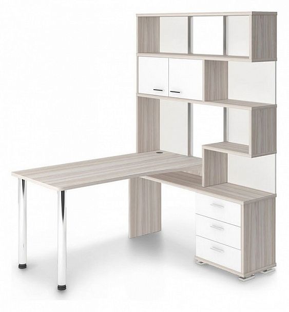 Стол компьютерный СР-420/150 Карамель/Белый правый - Вид 1