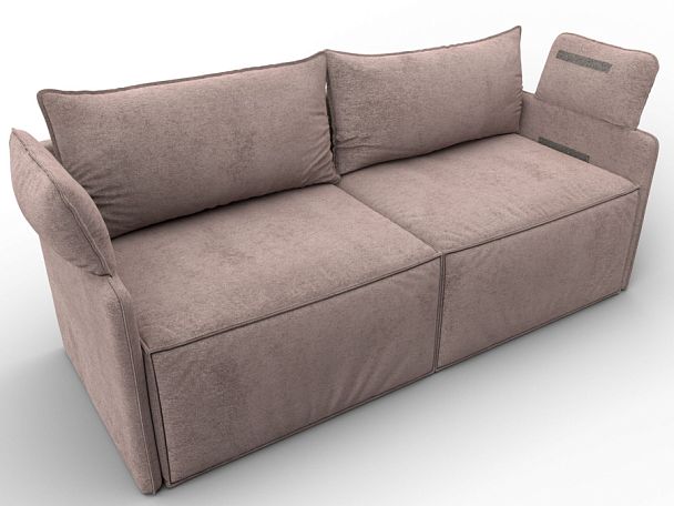 Диван прямой модульный Лига-106 Велюр бежевый - Вид 7