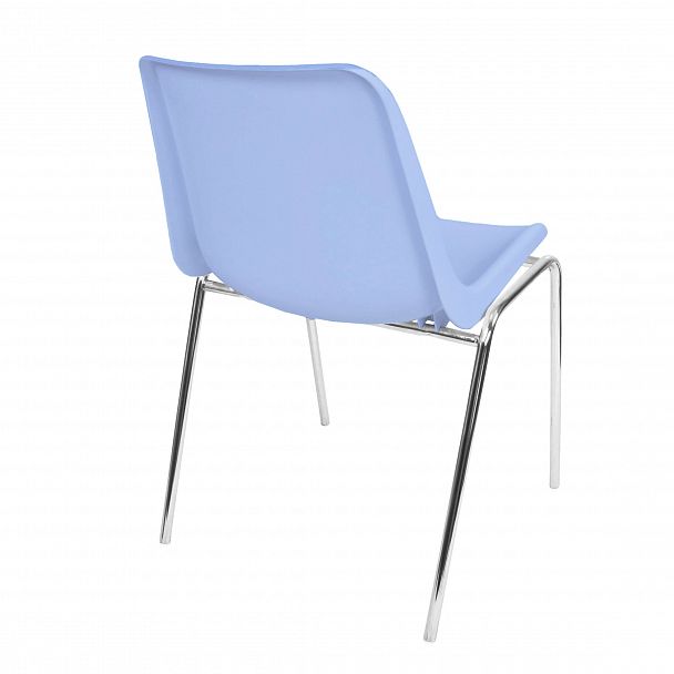 Стул Vicenza (4 ножки) Каркас хром, голубой, стопируемый - Вид 2
