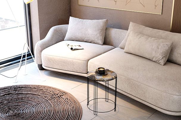 Столик журнальный Sheffilton SHT-CT53 черный алмаз/черный муар - Вид 6